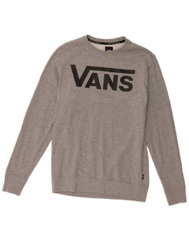 VANS Sweat-shirt graphique pour hommes, petit, gris, coton
