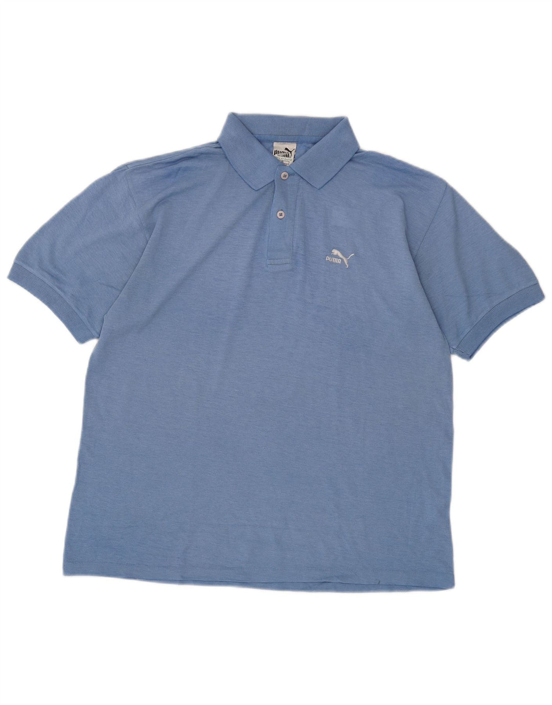 PUMA Polo Homme Bleu Moyen Coton