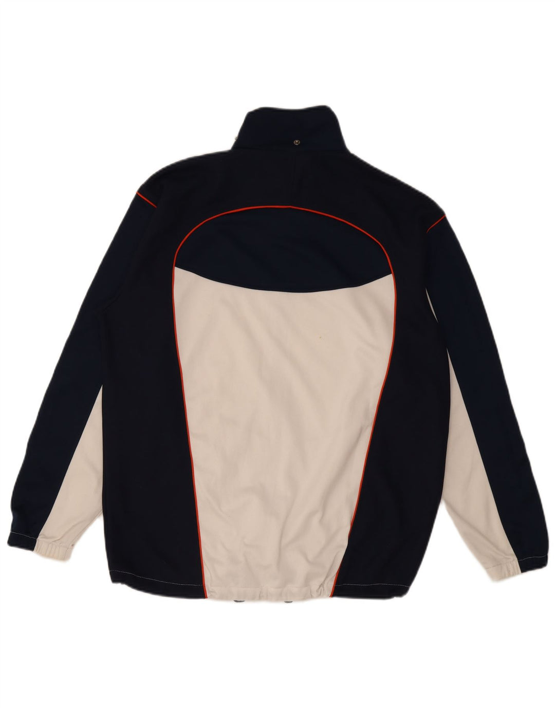 Asics Veste de survêtement pour homme Large Bleu Marine Colorblock Polyester