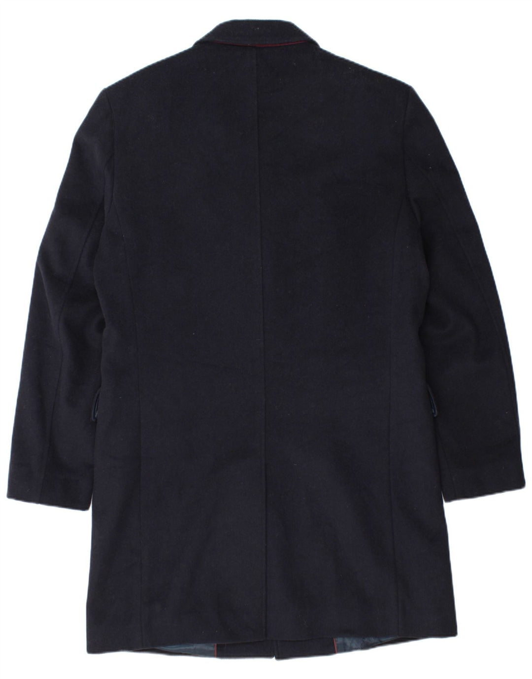 PAUL COSTELLOE Mens Overcoat UK 40 Large Navy Blue Wool