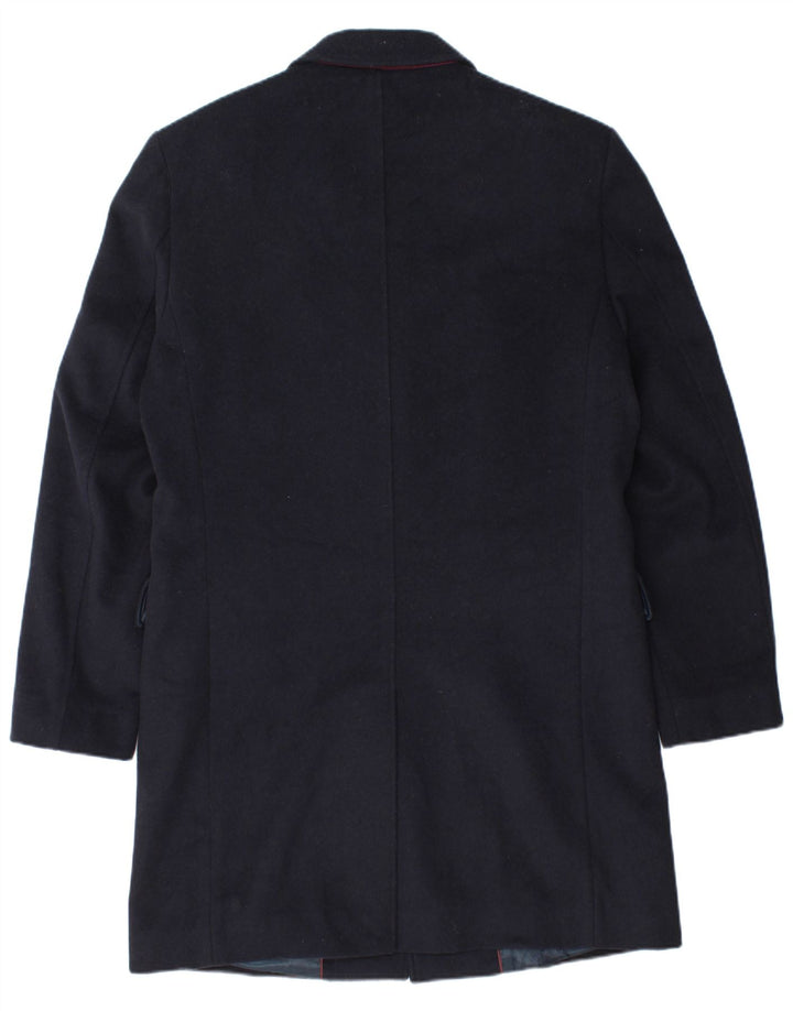 PAUL COSTELLOE Mens Overcoat UK 40 Large Navy Blue Wool