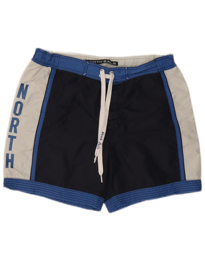North Sails Short de Bain Graphique Homme Bleu Marine Colorblock