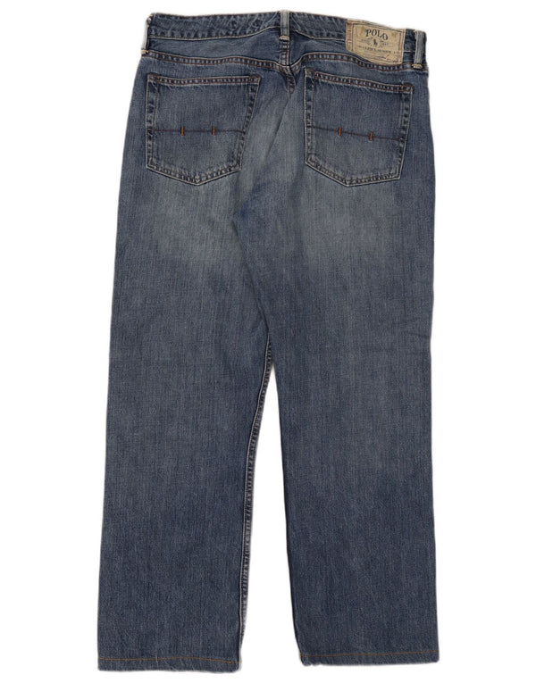Polo Ralph Lauren Mens Straight Jeans W34 L28 Blue Cotton