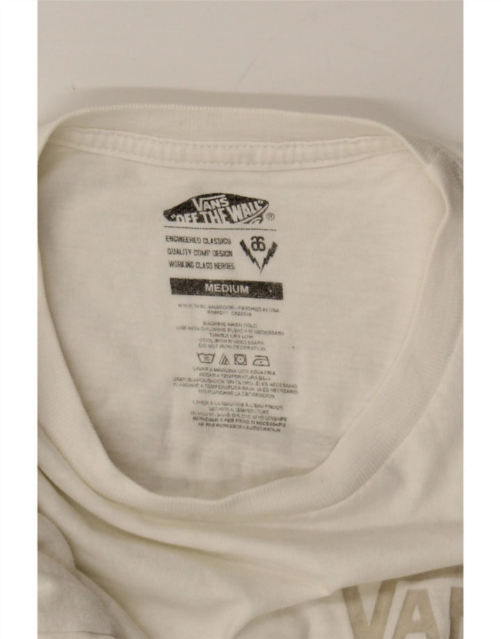 VANS Mens Graphic T-Shirt Top Medium White Vintage Vans and Second-Hand Vans from Messina Hembry 