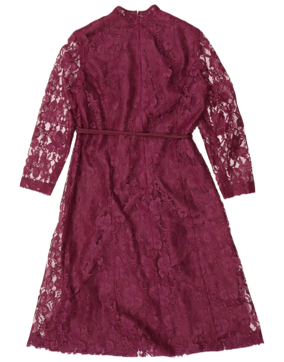 ESCO Robe trapèze à manches longues pour femme IT 46 Grand violet floral en polyester