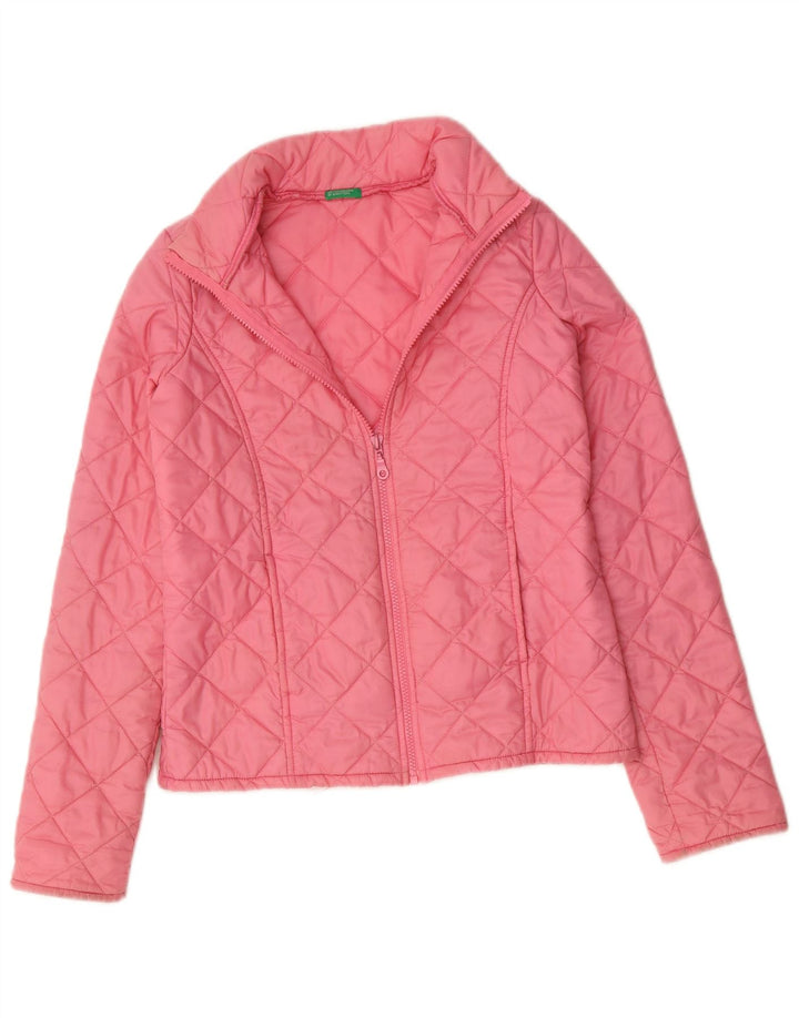 BENETTON Veste matelassée pour femme UK 8 Small Rose