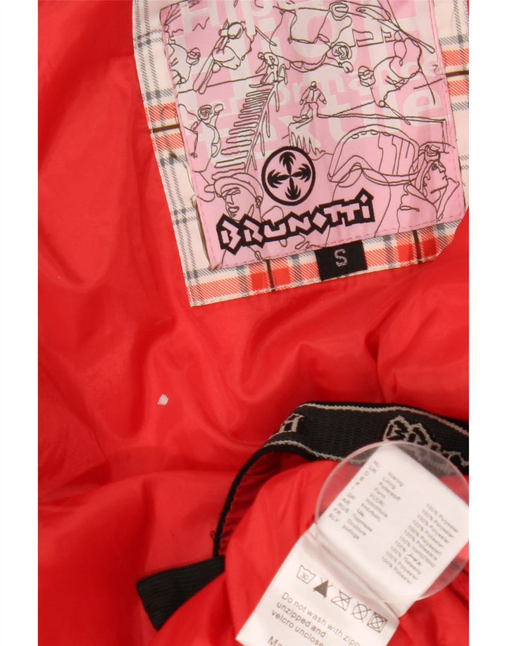 BRUNOTTI Veste coupe-vent graphique surdimensionnée pour femme UK 10 Petit carreaux rouges