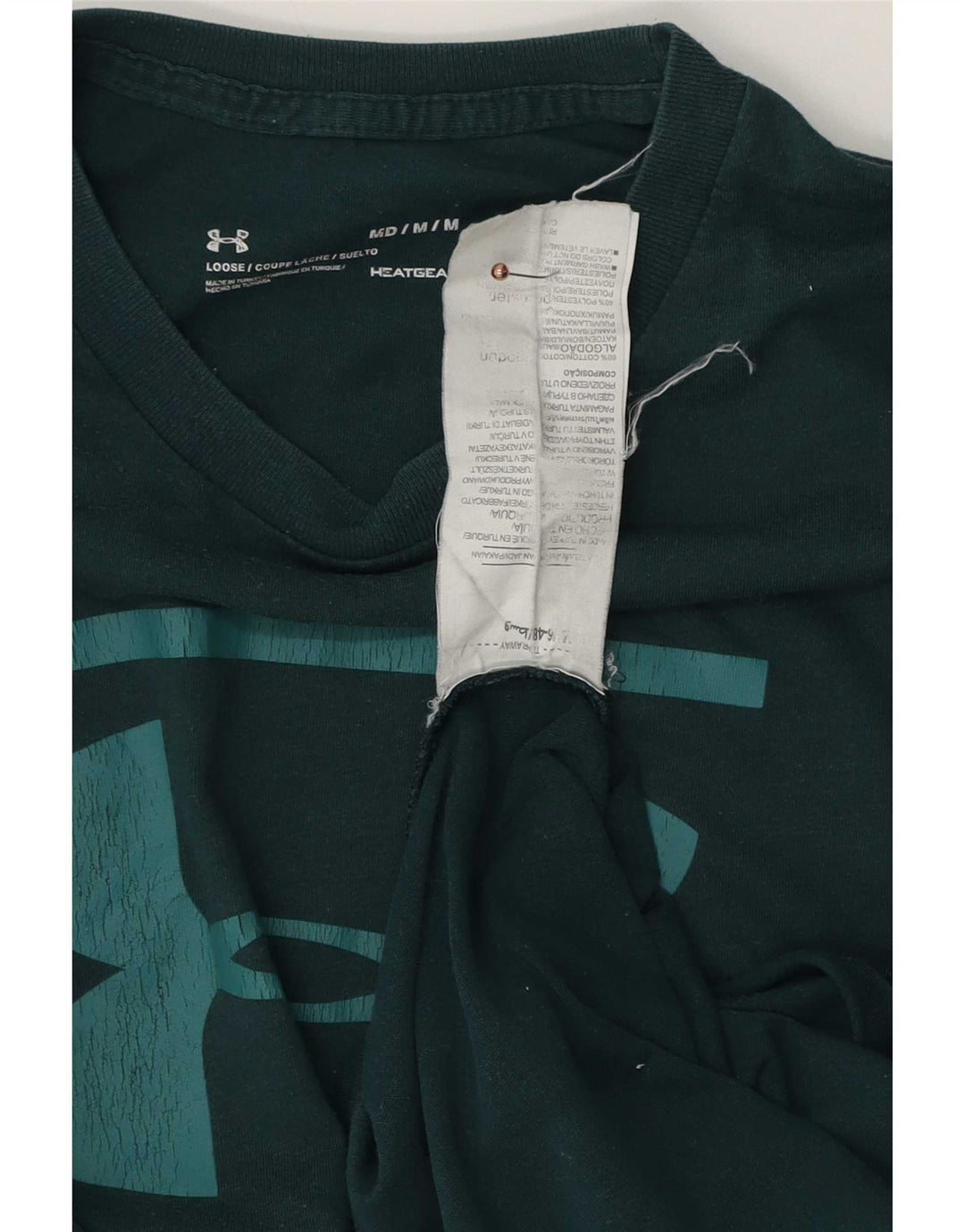 Under Armour T-Shirt Graphique Homme Vert Moyen Coton