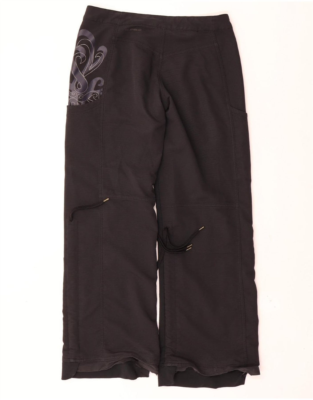 Nike Pantalon droit imperméable pour femme UK 8 Small W30 L30 Noir Paisley