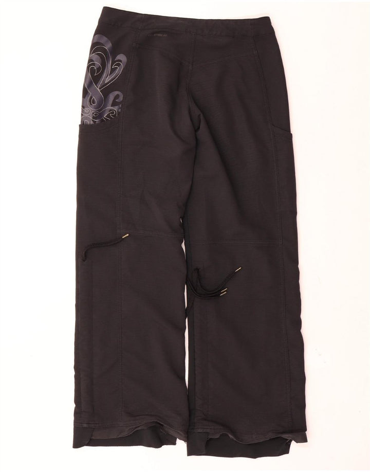 Nike Pantalon droit imperméable pour femme UK 8 Small W30 L30 Noir Paisley