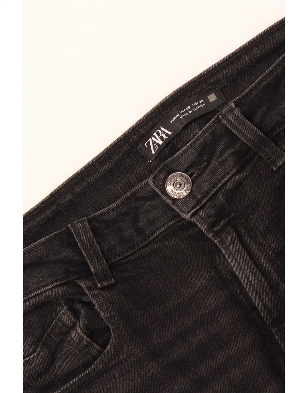 Zara Jean Slim Femme EU 40 Moyen W30 L27 Noir