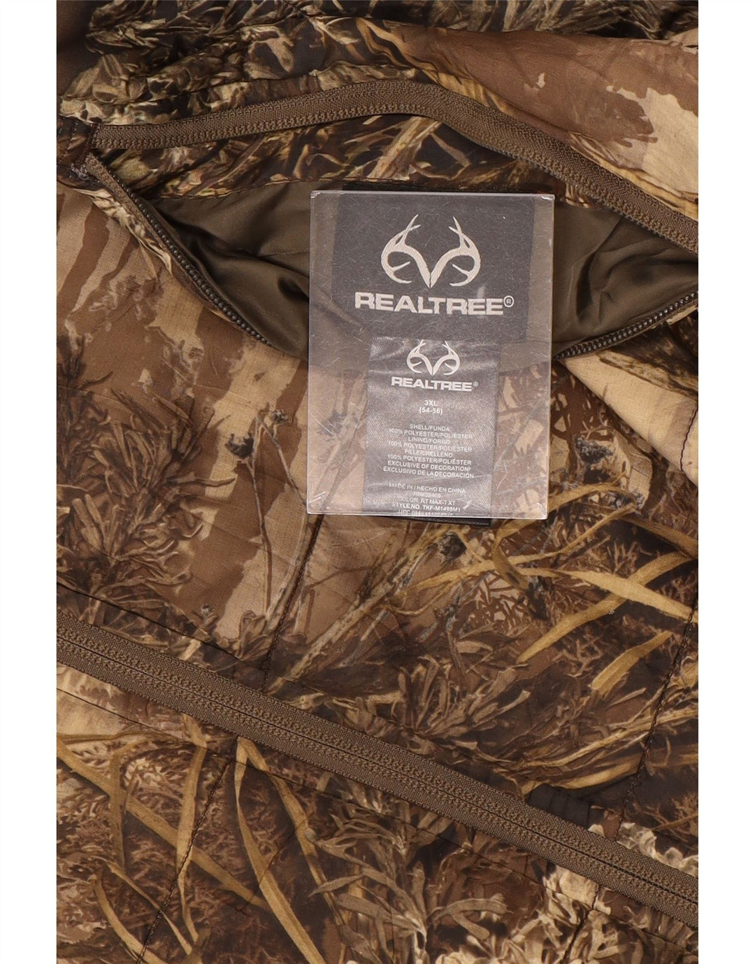 REALTREE Gilet Réversible Homme IT 54/56 3XL Marron Camouflage Polyester