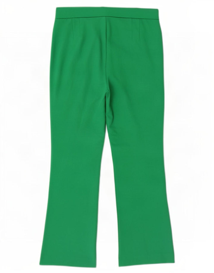 Zara Pantalon court Bootcut pour femme Medium W28 L25 Vert Coton