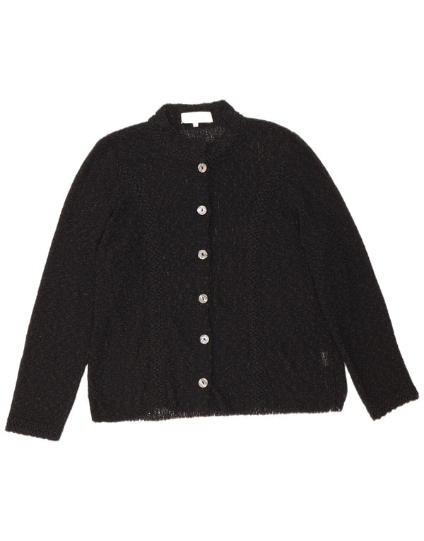 Cardigan Femme Vintage Transparent IT 50 XL Noir Acrylique