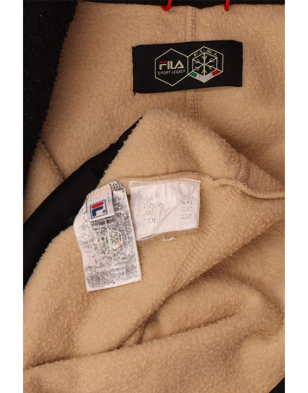 FILA Veste Polaire Homme UK 44 2XL Beige Polyester