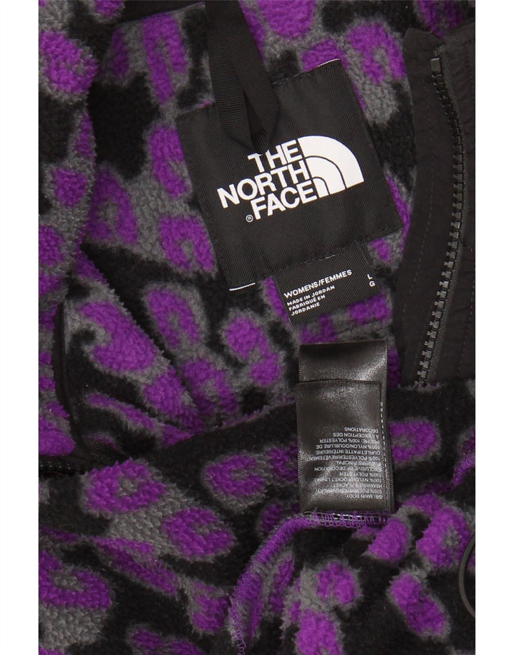THE NORTH FACE Veste polaire pour femme UK 16 Grand imprimé animal violet