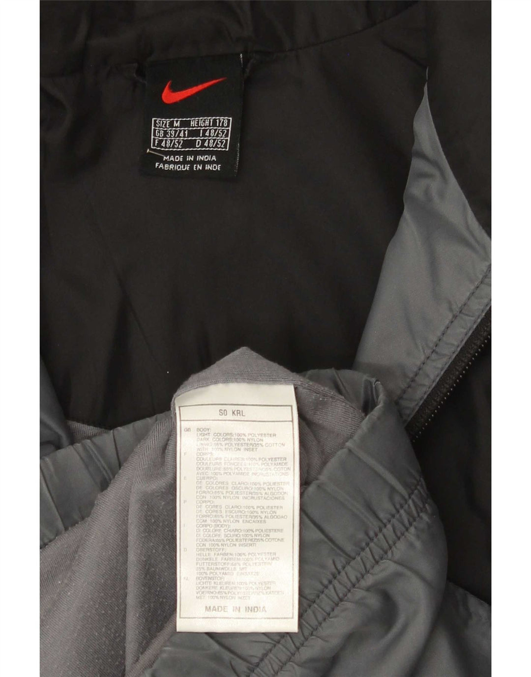 Nike Veste de survêtement pour homme UK 39/41 Gris moyen Colourblock Polyester