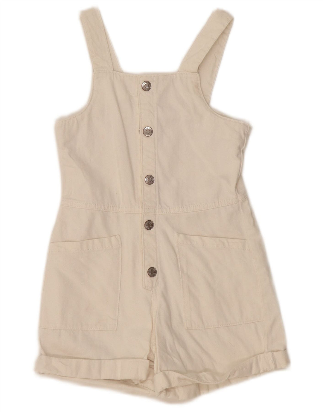 Combishort en jean fille Zara 8-9 ans coton blanc