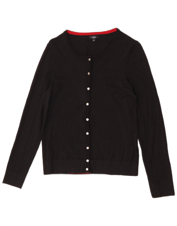 Hobbs Cardigan pour femme en laine noire moyenne UK 44