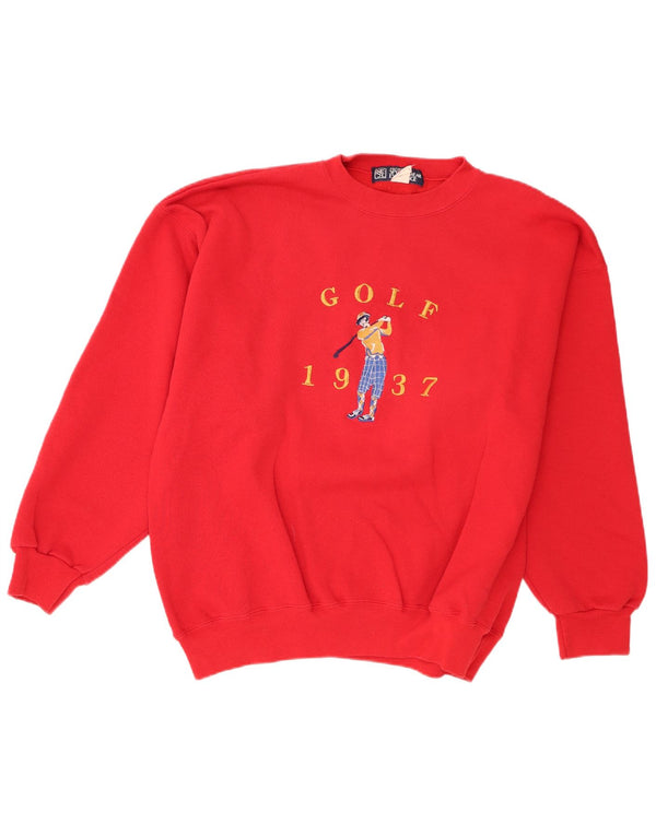 vintage Mens Graphic Sweatshirt Jumper XL Coton Rouge