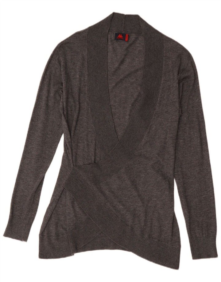 Kappa Pull col V pour femme UK 16 Large Gris Polyacrylique