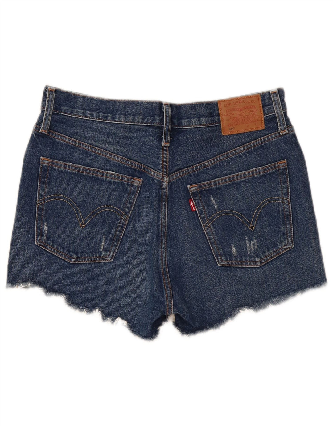 Levi's Short 501 Distressed Denim W27 Small Femme Bleu Marine Coton