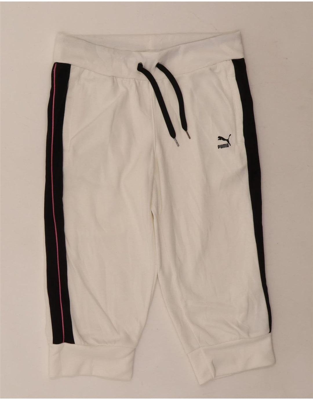 PUMA Short de sport pour femme UK 12 Medium Blanc Colorblock