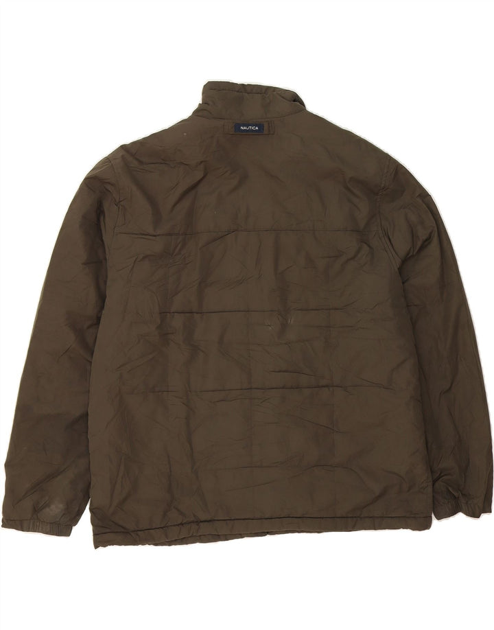NAUTICA Mens Bomber Jacket UK 40 Large Brown Polyester Vintage Nautica and Second-Hand Nautica from Messina Hembry 