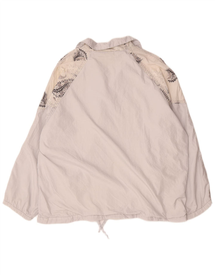 vintage Mens Survêtement Top Veste XL Blanc Colourblock