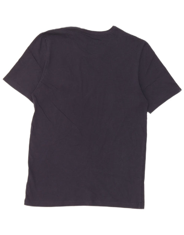 Hugo Boss Homme T-Shirt Top Petit Bleu Marine Coton
