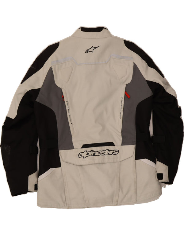 ALPINESTARS Mens Moto Racer Jacket 2XL Off White Colourblock Motorcycle