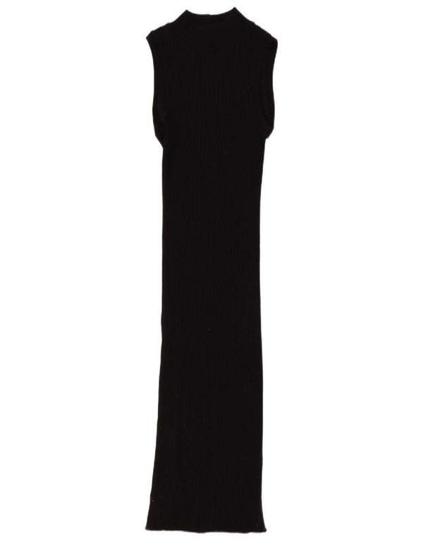 Zara Womens Sleeveless Maxi Jumper Dress UK 6 XS Black