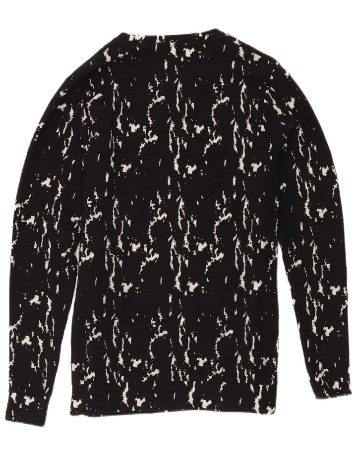 Guess Sweat-shirt à motif abstrait pour hommes, petit coton noir