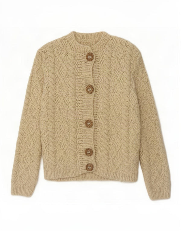 Vintage Womens Cardigan Sweater UK 12 Medium Off White