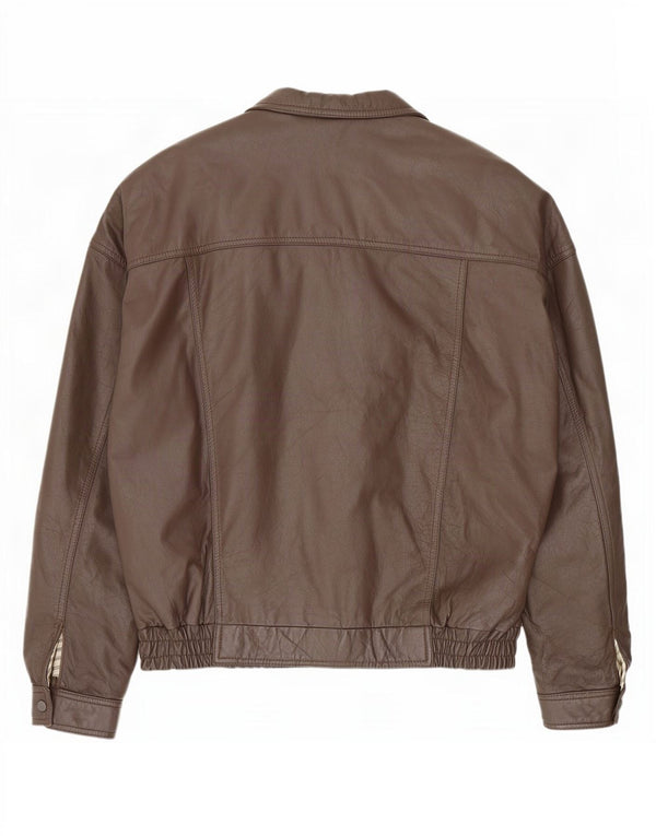 veste en cuir bomber homme vintage IT 58 4XL Marron