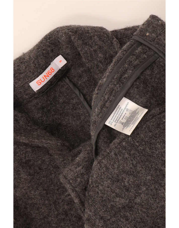 Sun68 Veste blazer en tricot à 5 boutons pour homme UK 36 Petite laine grise