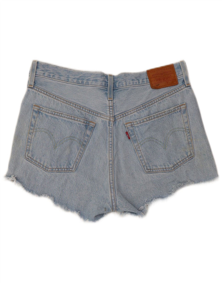LEVI'S Short 501 Denim Vieilli Femme W28 Bleu Moyen Coton