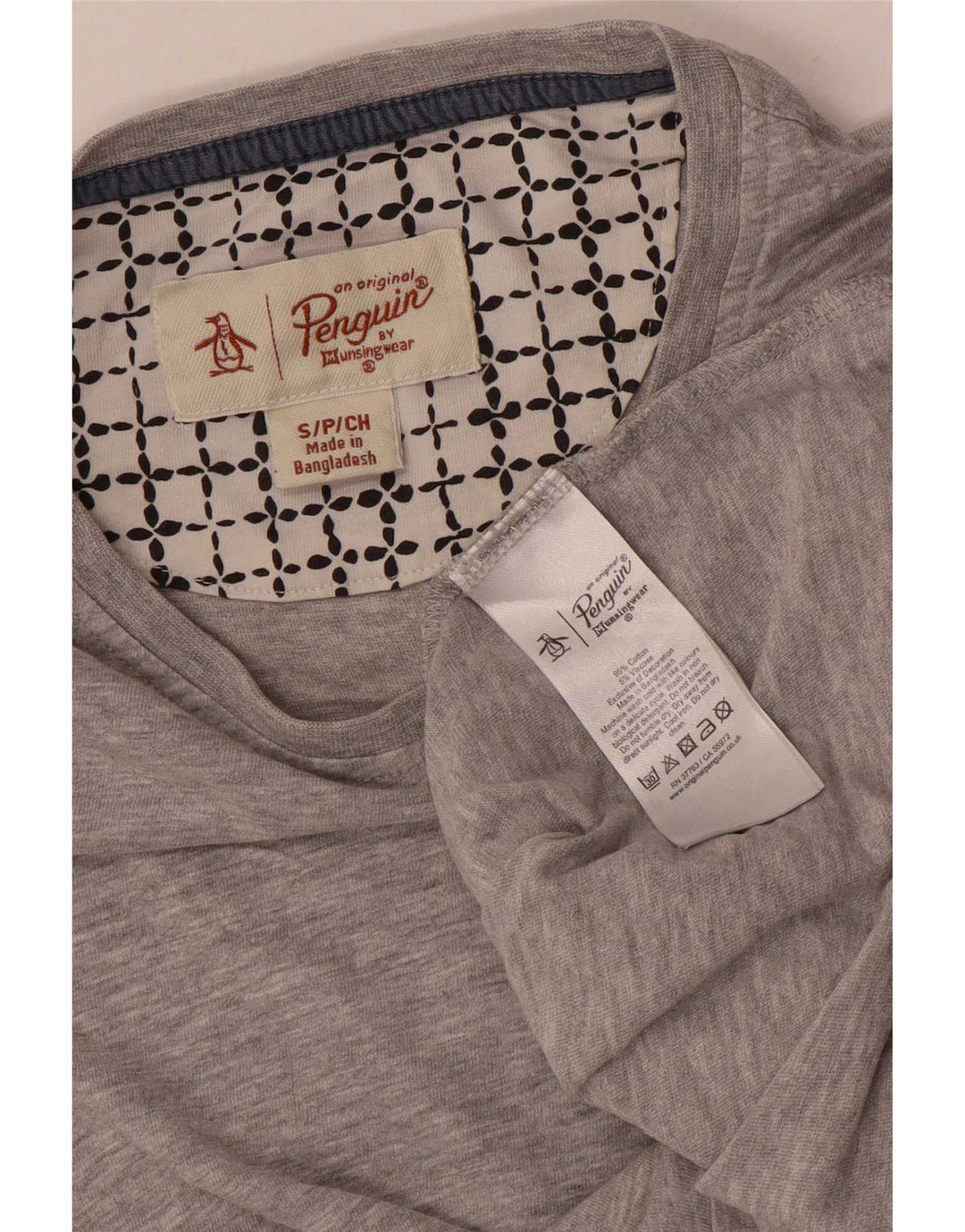 Penguin T-Shirt Homme Petit Gris Coton