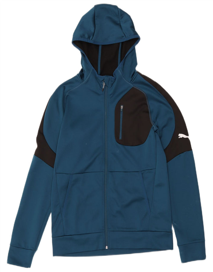 Puma Sweat à Capuche Zippé Homme Small Bleu Colorblock