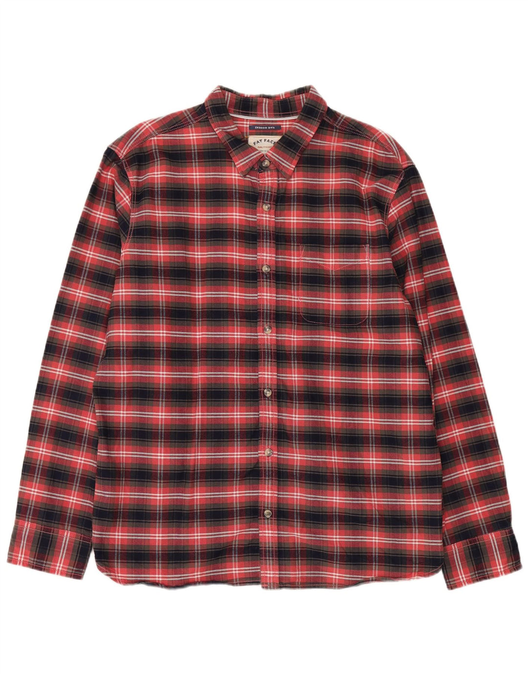 Fat Face Chemise Flanelle Homme XL Rouge Carreaux Coton
