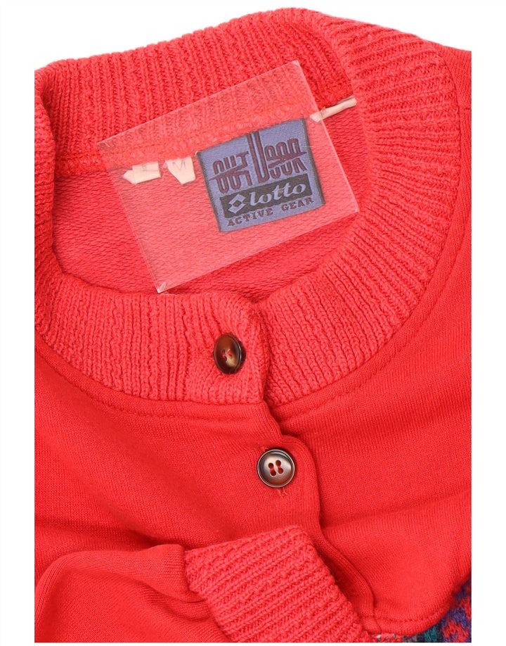 LOTTO Pull surdimensionné pour femme UK 44 Rouge moyen Fair Isle