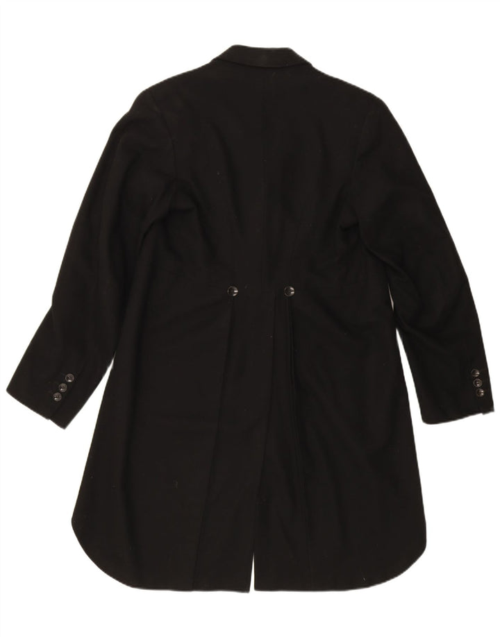 vintage Mens 1 Bouton Tailcoat Blazer Veste UK 36 Petit Noir