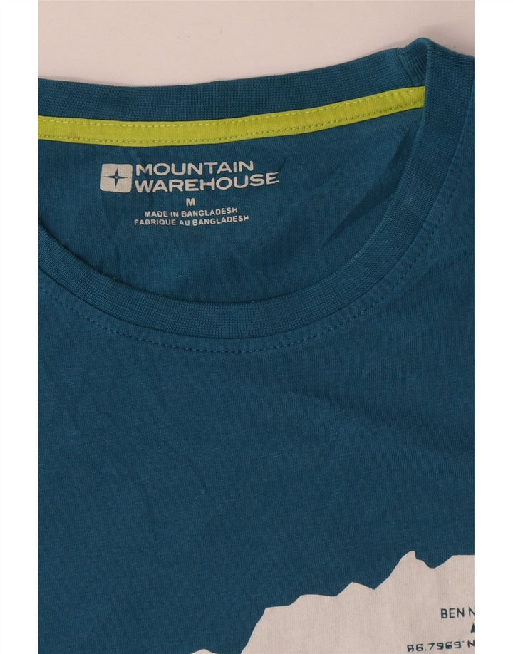 Mountain Warehouse T-Shirt Graphique Homme Bleu Moyen Coton