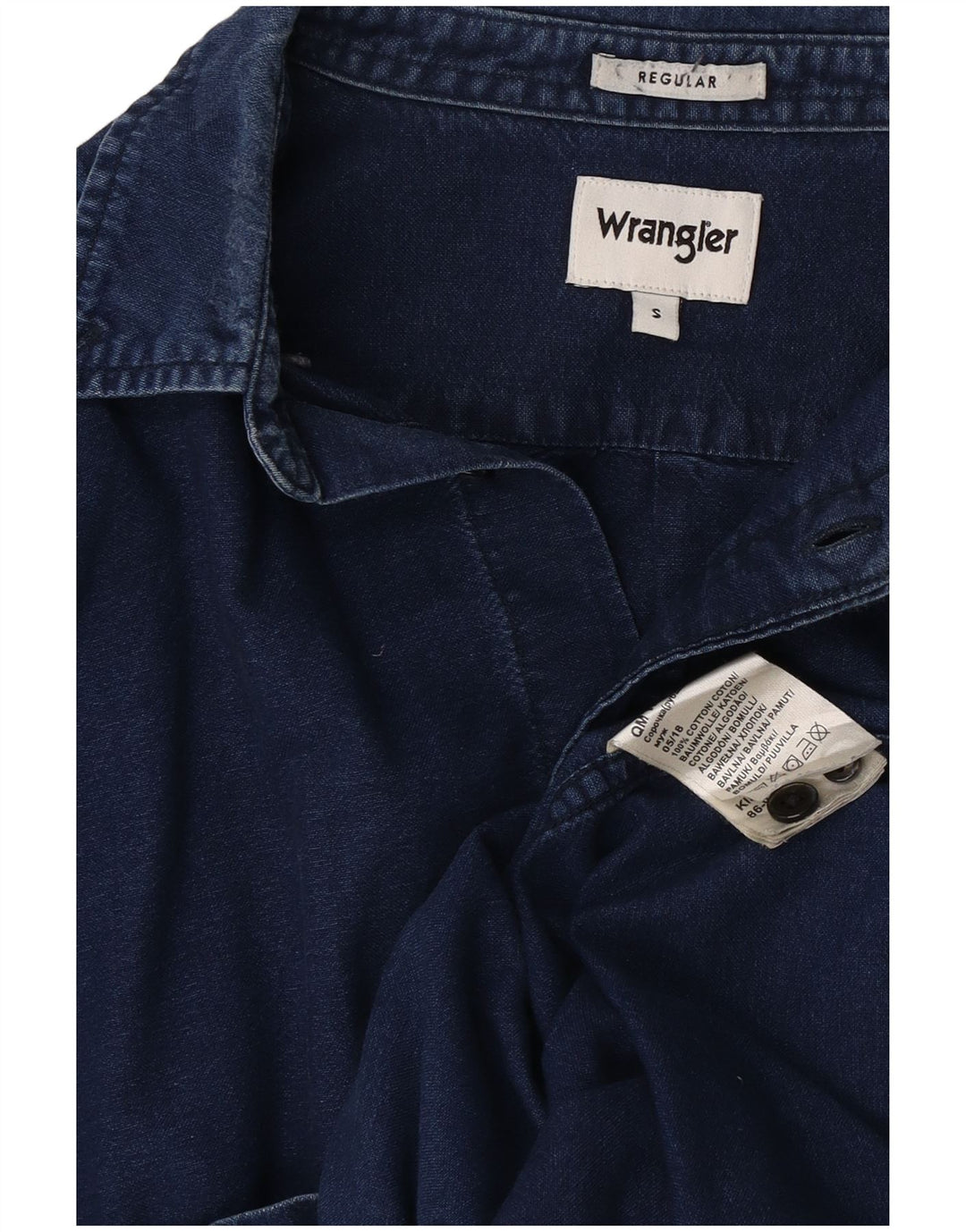 Wrangler Chemise en Jean Homme Petit Bleu Marine Coton