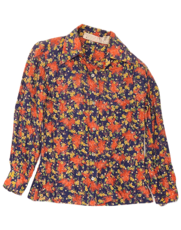 Blouse chemise femme vintage IT 42 Medium Multicolore Floral
