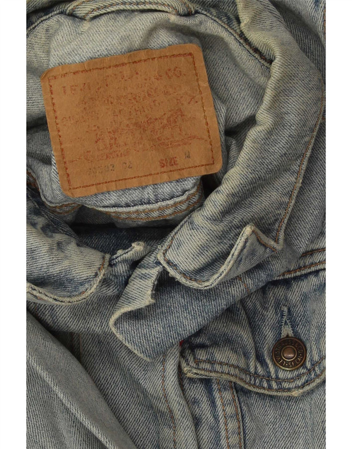 Levi's Veste en Jean Homme UK 38 Bleu Moyen Coton