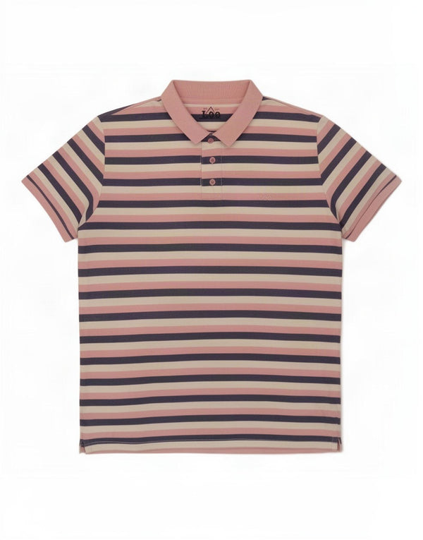 Lee Polo Regular Homme XL Coton Rayé Multicolore