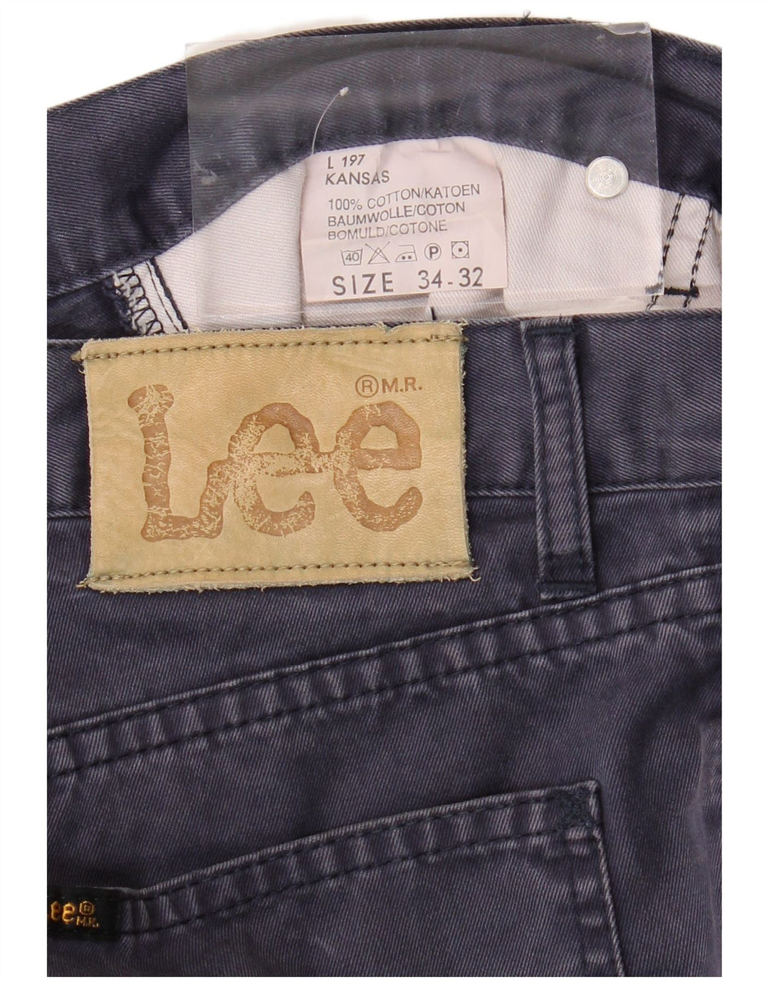 LEE Pantalon décontracté Kansas Tapered Homme W34 L32 Bleu Marine Coton