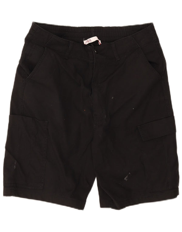 Zara Short cargo pour homme EU 42 Large W32 Noir