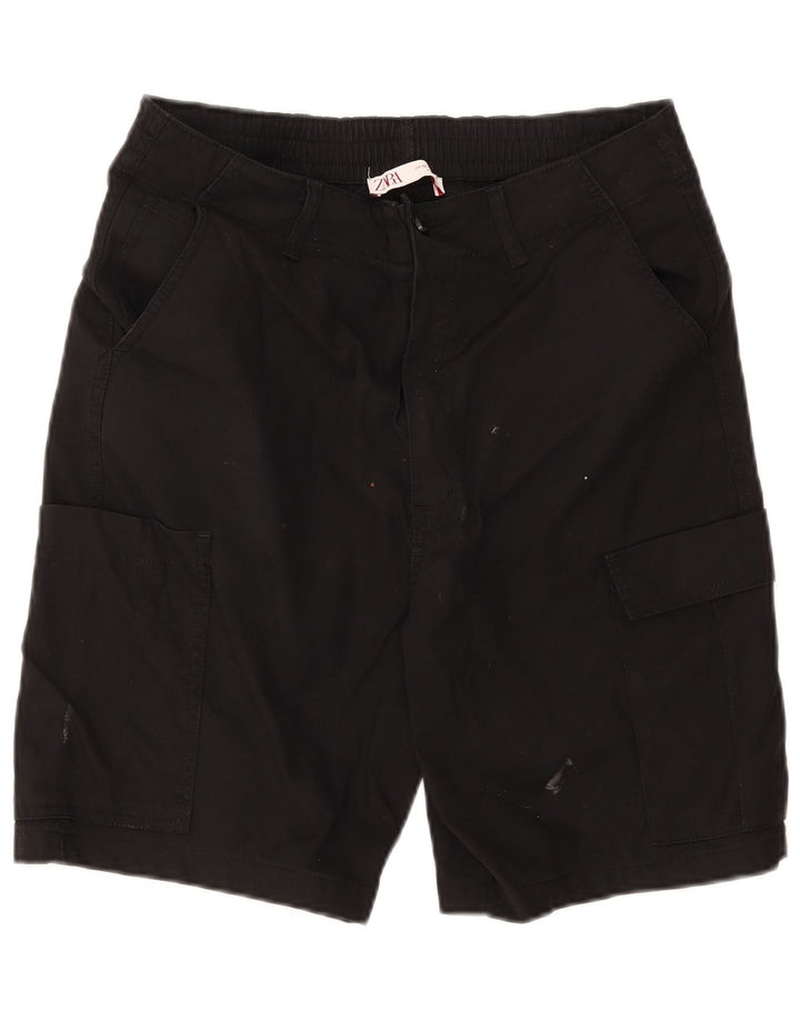 Zara Short cargo pour homme EU 42 Large W32 Noir